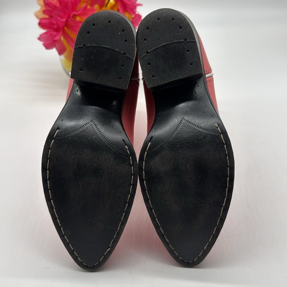 Old West Girls Pink Leather Cowboy Cowgirl Boots - Size 3 COW7126 - Picture 5 of 7